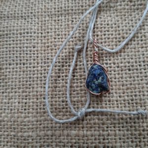 Shop Azurite Necklaces! Handmade Azurite Necklace, Blue Gem Pendant, Solid Copper Wire Wrapped Pendant, Oth Style Necklace | Natural genuine Azurite necklaces. Buy crystal jewelry, handmade handcrafted artisan jewelry for women.  Unique handmade gift ideas. #jewelry #beadednecklaces #beadedjewelry #gift #shopping #handmadejewelry #fashion #style #product #necklaces #affiliate #ad