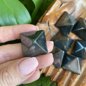 Shop Hematite Shapes! Hematite pyramid, focus, will power, courage | Natural genuine stones & crystals in various shapes & sizes. Buy raw cut, tumbled, or polished gemstones for making jewelry or crystal healing energy vibration raising reiki stones. #crystals #gemstones #crystalhealing #crystalsandgemstones #energyhealing #affiliate #ad
