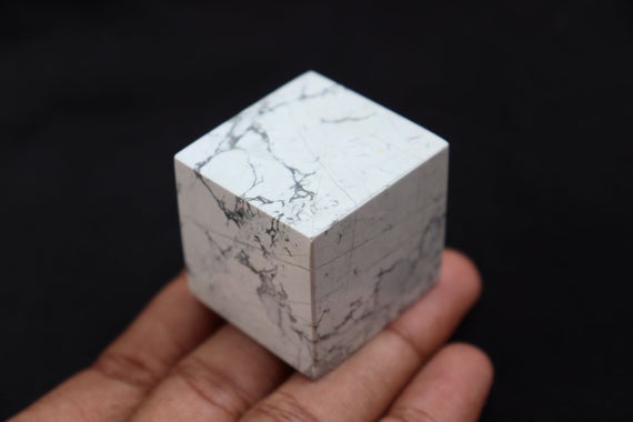 Natural Howlite Cube Crystal, White Howlite Cube Stone, Cube Stone, Healing Crystal, Pocket Stone, Cube Stone Healing Calming Reiki.