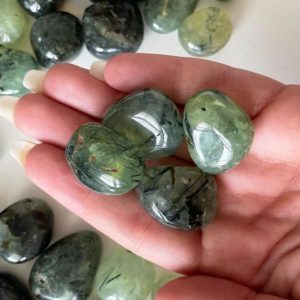 Shop Prehnite Stones & Crystals! INNER KNOWING Prehnite Tumbled Stone | Aura Cleansing | Prophetic Powers | Heart Healing | Natural genuine stones & crystals in various shapes & sizes. Buy raw cut, tumbled, or polished gemstones for making jewelry or crystal healing energy vibration raising reiki stones. #crystals #gemstones #crystalhealing #crystalsandgemstones #energyhealing #affiliate #ad