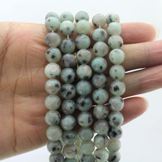 4mm,6mm,8mm,10mm Sky Mountain Blue Jasper,smooth Round Gemstone Beads,loose Beads For Diy Jewelry Bracelet,full Strand-15-16 Inches--nc94