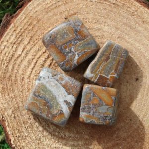 Shop Tumbled Jasper Crystals & Pocket Stones! Bamboo Jasper Tumbled | Natural genuine stones & crystals in various shapes & sizes. Buy raw cut, tumbled, or polished gemstones for making jewelry or crystal healing energy vibration raising reiki stones. #crystals #gemstones #crystalhealing #crystalsandgemstones #energyhealing #affiliate #ad