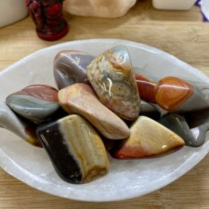 Shop Tumbled Jasper Crystals & Pocket Stones! Premium tumbled Polychrome Jasper stone | Natural genuine stones & crystals in various shapes & sizes. Buy raw cut, tumbled, or polished gemstones for making jewelry or crystal healing energy vibration raising reiki stones. #crystals #gemstones #crystalhealing #crystalsandgemstones #energyhealing #affiliate #ad
