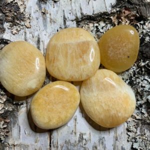 Shop Orange Calcite Shapes! KRIO® – Orange calcite as disc stone in size L-XL, hand flatterer OR as a pendant with 2 silver loops to choose from | Natural genuine stones & crystals in various shapes & sizes. Buy raw cut, tumbled, or polished gemstones for making jewelry or crystal healing energy vibration raising reiki stones. #crystals #gemstones #crystalhealing #crystalsandgemstones #energyhealing #affiliate #ad