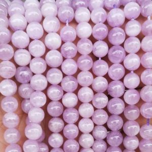 Shop Kunzite Round Beads! Natural AAAA Kunzite Smooth Round Beads,6mm 8mm 10mm 12mm Spodumene Beads Wholesale Supply,one strand 15" | Natural genuine round Kunzite beads for beading and jewelry making.  #jewelry #beads #beadedjewelry #diyjewelry #jewelrymaking #beadstore #beading #affiliate #ad