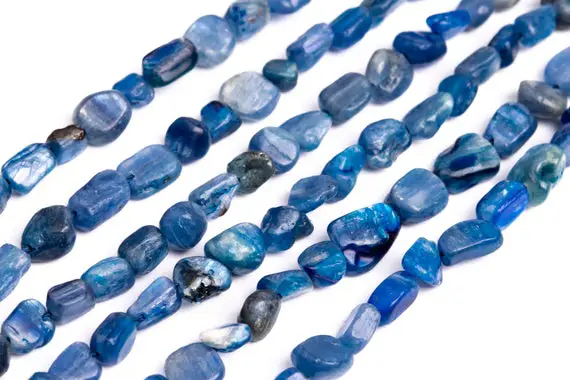 Genuine Natural Blue Kyanite Loose Beads Grade A Pebble Chips Shape 5-7mm