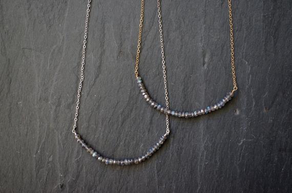 Gold Labradorite Necklace, Labradorite Pendant, Labradorite Jewelry, Labradorite Necklace, Layering Necklace, Gift For Her