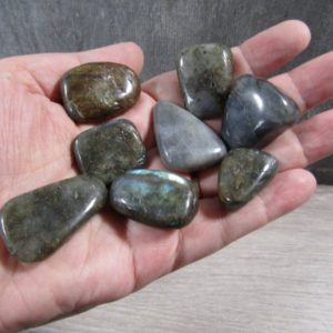 Shop Labradorite Stones & Crystals! Labradorite Tumbled Stone 0.75 inch + Crystal | Natural genuine stones & crystals in various shapes & sizes. Buy raw cut, tumbled, or polished gemstones for making jewelry or crystal healing energy vibration raising reiki stones. #crystals #gemstones #crystalhealing #crystalsandgemstones #energyhealing #affiliate #ad