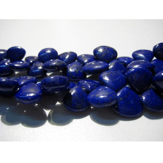 8x8mm To 11x11mm Each Beautiful Blue Lapis Lazuli, Lapis Lazuli Heart Shaped  Plain Briolettes For Jewelry 4 Inch Strand - 20 Pieces Approx