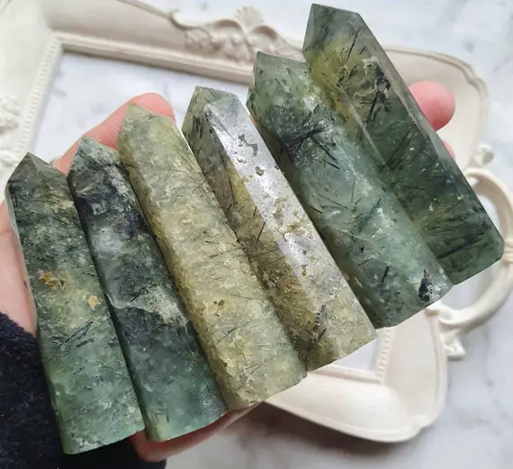 Large Prehnite Points, High Quality Prehnite Towers, Your Choice.