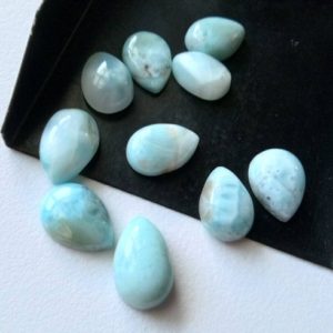Shop Larimar Cabochons! 9×13-10x15mm Larimar Plain Pear Cabochons, Original Larimar Smooth Pear Flat Back, 10 Pieces Natural Loose Larimar For Jewelry – KS5107 | Natural genuine stones & crystals in various shapes & sizes. Buy raw cut, tumbled, or polished gemstones for making jewelry or crystal healing energy vibration raising reiki stones. #crystals #gemstones #crystalhealing #crystalsandgemstones #energyhealing #affiliate #ad