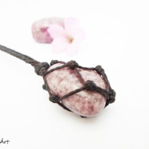 Lepidolite necklace, Lepidolite pendant, calming stone, healing stones jewelry, crystal jewelry, chakra jewelry, dusty pink, pink necklace | Natural genuine Lepidolite pendants. Buy crystal jewelry, handmade handcrafted artisan jewelry for women.  Unique handmade gift ideas. #jewelry #beadedpendants #beadedjewelry #gift #shopping #handmadejewelry #fashion #style #product #pendants #affiliate #ad