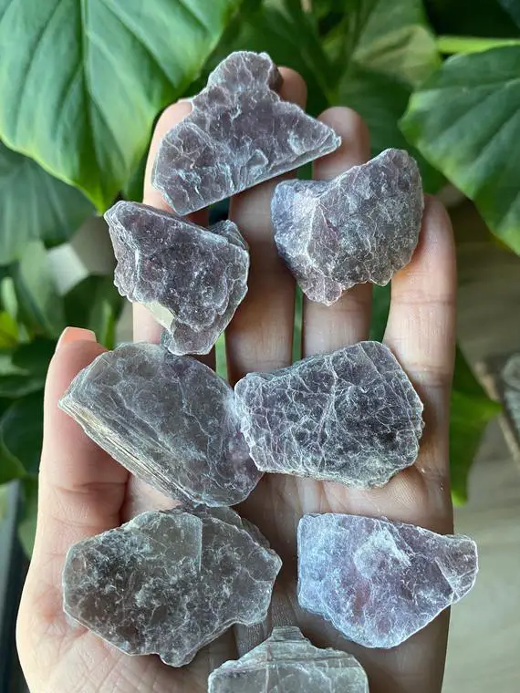 Raw Lepidolite Slab, Lepidolite Chunk, Calming, Soothing, Stress Relieving