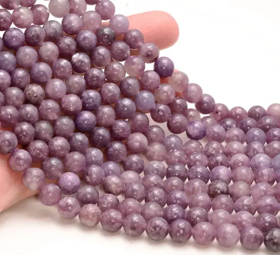 Genuine Natural Lepidolite Gemstone Purple Aa 4mm 6mm 8mm 10mm Round Beads 15.5inch Full Strand  Lot 1,2,6,12 And 50 (m37)
