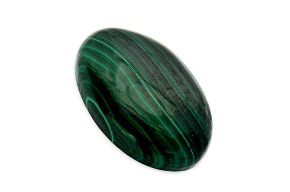 Malachite Oval Cabochon Stone (29mm X 19mm X 7mm) - Gemstone Cabochon - Green Stone - Loose Gemstone