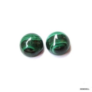 Shop Malachite Cabochons! Pair 2 piece 8mm Malachite Cabochon Round Gemstone, Malachite Round Cabochon Gemstone, Green Malachite Cabochon Round Loose Gemstone | Natural genuine stones & crystals in various shapes & sizes. Buy raw cut, tumbled, or polished gemstones for making jewelry or crystal healing energy vibration raising reiki stones. #crystals #gemstones #crystalhealing #crystalsandgemstones #energyhealing #affiliate #ad