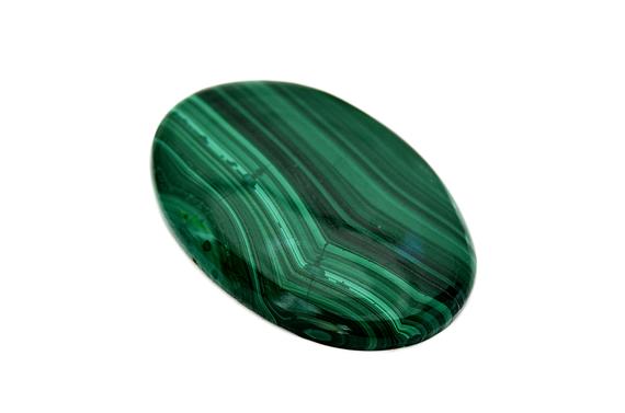 Malachite Stone Cabochon (32mm X 20mm X 7mm) - Oval Cabochon - Green Gemstone - Gems For Pendant