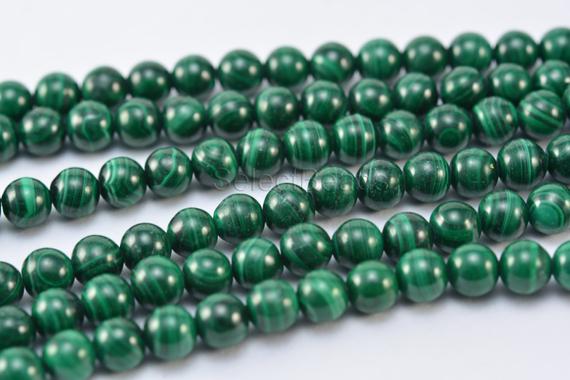 Genuine Green Malachite Beads - Natural Malachite  Stone - Green Gemstone Beads -  Malachite Stone - Natural Precious Stones - 15 Inch