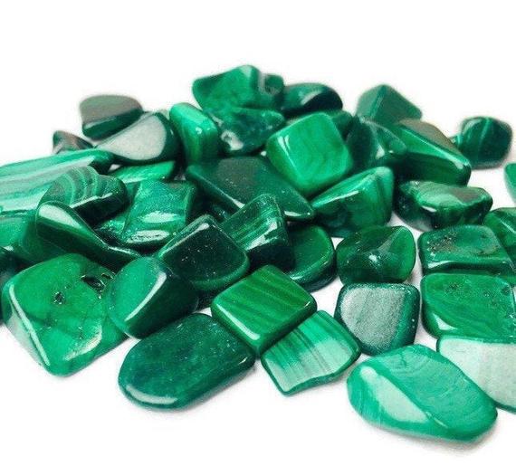 Malachite Crystal Chips (50g) Green Malachite Tumbled, Xxs Bulk Crystals, Natural Gemstone (african Congo)