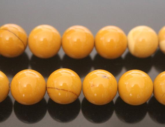 Natural Mookaite Round Beads,natural Mookaite Beads,6mm 8mm 10mm 12mm Smooth And Round Beads,one Strand 15",yellow Mookaite Beads