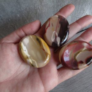 Shop Mookaite Jasper Stones & Crystals! Mookaite Worry Stone E41 | Natural genuine stones & crystals in various shapes & sizes. Buy raw cut, tumbled, or polished gemstones for making jewelry or crystal healing energy vibration raising reiki stones. #crystals #gemstones #crystalhealing #crystalsandgemstones #energyhealing #affiliate #ad