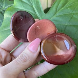 Shop Mookaite Jasper Shapes! Mookaite  worry stone | Natural genuine stones & crystals in various shapes & sizes. Buy raw cut, tumbled, or polished gemstones for making jewelry or crystal healing energy vibration raising reiki stones. #crystals #gemstones #crystalhealing #crystalsandgemstones #energyhealing #affiliate #ad