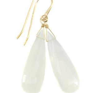 Shop Moonstone Earrings! White Moonstone Earrings Sterling Silver or 14k Solid Gold Filled Faceted Teardrop Natural High Quality Simple Long Drops Shimmery Drops | Natural genuine Moonstone earrings. Buy crystal jewelry, handmade handcrafted artisan jewelry for women.  Unique handmade gift ideas. #jewelry #beadedearrings #beadedjewelry #gift #shopping #handmadejewelry #fashion #style #product #earrings #affiliate #ad