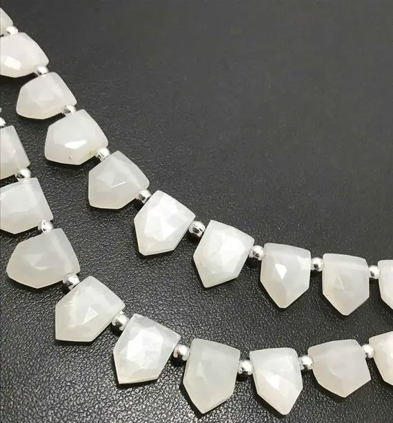 Natural White Moonstone Faceted Tie Shape Gemstone Beads ,11-13 Mm Moonstone Beads , Fancy Shape Moonstone Beads,jewelry Making Beads