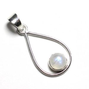 Shop Moonstone Pendants! Pendant 925 sterling silver and stone – Moonstone – PE115 22mm drop | Natural genuine Moonstone pendants. Buy crystal jewelry, handmade handcrafted artisan jewelry for women.  Unique handmade gift ideas. #jewelry #beadedpendants #beadedjewelry #gift #shopping #handmadejewelry #fashion #style #product #pendants #affiliate #ad