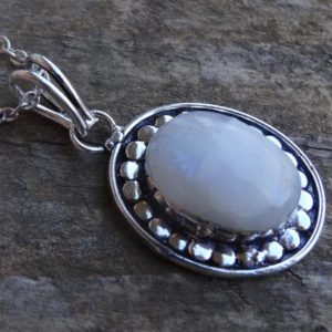 Shop Moonstone Pendants! Sterling Silver Natural Moonstone Pendant Necklace – STERLING SILVER 18" chain – Handmade Moonstone Pendant Natural Moonstone Stone Pendant | Natural genuine Moonstone pendants. Buy crystal jewelry, handmade handcrafted artisan jewelry for women.  Unique handmade gift ideas. #jewelry #beadedpendants #beadedjewelry #gift #shopping #handmadejewelry #fashion #style #product #pendants #affiliate #ad
