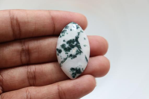 Charming Moss Agate Pair Cabochon With Charming Polish Pear Shaped, Moss Agate, Moss Agate Cabochon, Green Moss Agate