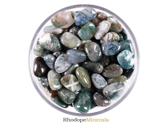 Moss Agate Tumbled Stone, Moss Agate, Tumbled Stones, Agate, Stones, Crystals, Rocks, Gifts, Gemstones, Gems, Zodiac Crystals, Healing Stone