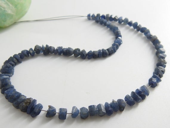 Blue Sapphire Natural Crystal Rough Bead/9inches Strand 5to3mm/wholesaler/supplies/new Arrival/rb8