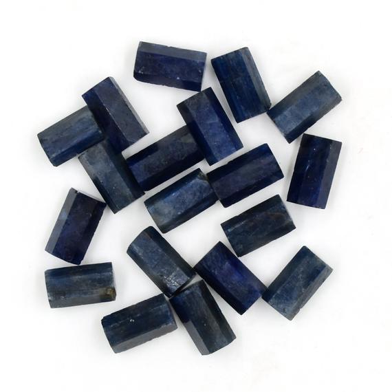 Natural Blue Sapphire Faceted Pillar Gemstone, 5x10 Mm, Faceted Pillar, Sapphire Faceted Cylinder Jewelry Making Gemstone, Price Per Set