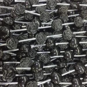 Shop Obsidian Beads! natural obsidian gemstone flower beads – carved rose floral beads – 16mm engraved blossom charms – black gemstone beads – jewelry supplies | Natural genuine beads Obsidian beads for beading and jewelry making.  #jewelry #beads #beadedjewelry #diyjewelry #jewelrymaking #beadstore #beading #affiliate #ad