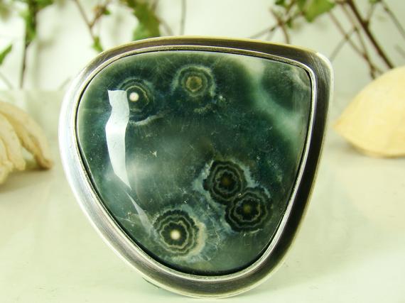 Ocean Jasper Ring, Sterling Silver 925,oxidised,handmade,coctail Ring,statement Rings
