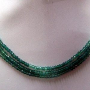 Shop Onyx Faceted Beads! 3.5mm Green Onyx Shaded Rondelle Beads faceted, 13.5 inch AAA rondelle beads faceted gemstone, Green Onyx Beads Rondelle Faceted Gemstone | Natural genuine faceted Onyx beads for beading and jewelry making.  #jewelry #beads #beadedjewelry #diyjewelry #jewelrymaking #beadstore #beading #affiliate #ad