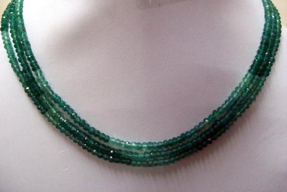 3.5mm Green Onyx Shaded Rondelle Beads Faceted, 13.5 Inch Aaa Rondelle Beads Faceted Gemstone, Green Onyx Beads Rondelle Faceted Gemstone