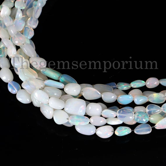 Ethiopian Opal Smooth Nugget Beads, 4x6-7.5x9 Mm Ethiopian Opal Beads, Ethiopian Opal Nuggets, Opal Beads, Ethiopian Opal Beads