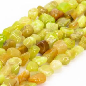 Shop Opal Chip & Nugget Beads! Genuine Natural Green Yellow Opal Loose Beads Pebble Nugget Shape 7x6mm | Natural genuine chip Opal beads for beading and jewelry making.  #jewelry #beads #beadedjewelry #diyjewelry #jewelrymaking #beadstore #beading #affiliate #ad
