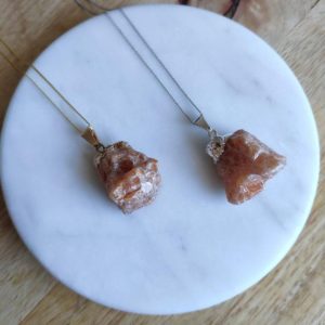 Shop Orange Calcite Jewelry! Orange Calcite, Gemstone Pendant, Necklace & Pendant, calcite, orange, healing, handcrafted, raw, charm, positive energy, protection | Natural genuine Orange Calcite jewelry. Buy crystal jewelry, handmade handcrafted artisan jewelry for women.  Unique handmade gift ideas. #jewelry #beadedjewelry #beadedjewelry #gift #shopping #handmadejewelry #fashion #style #product #jewelry #affiliate #ad