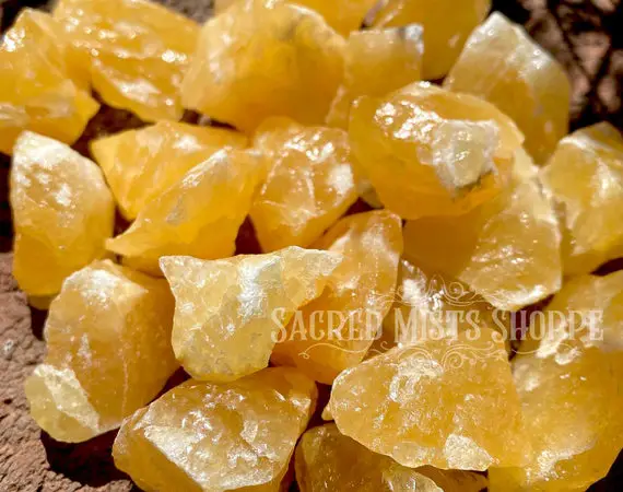 Orange Calcite Natural Crystal For Achieving Your Highest Potential, Overcoming Sadness, Emotional Balance, Energy, Crystal Healing, Grid