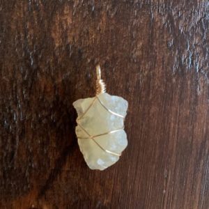Shop Orange Calcite Jewelry! Orange Calcite Pendant with Gold Wrapping and Chain | Natural genuine Orange Calcite jewelry. Buy crystal jewelry, handmade handcrafted artisan jewelry for women.  Unique handmade gift ideas. #jewelry #beadedjewelry #beadedjewelry #gift #shopping #handmadejewelry #fashion #style #product #jewelry #affiliate #ad
