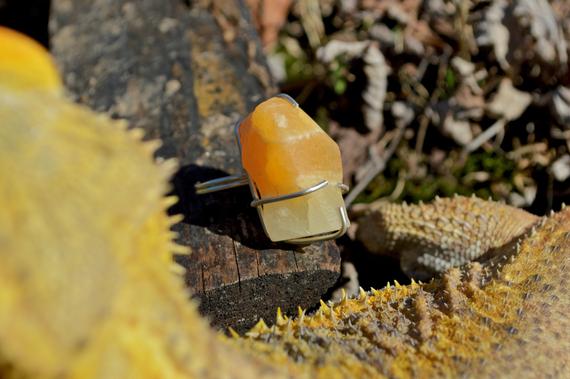 Orange Calcite Ring