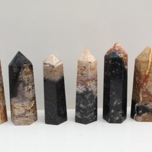 Palm root tower, point, wand Petrified wood tower, point | Natural genuine stones & crystals in various shapes & sizes. Buy raw cut, tumbled, or polished gemstones for making jewelry or crystal healing energy vibration raising reiki stones. #crystals #gemstones #crystalhealing #crystalsandgemstones #energyhealing #affiliate #ad