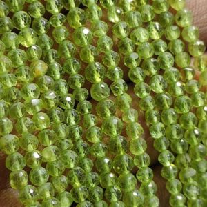 Shop Peridot Faceted Beads! Natural Green Peridot Faceted Round Shape Gemstone Beads,Peridot Round Ball Beads Strand,Peridot Beads For Jewelry Making Designs | Natural genuine faceted Peridot beads for beading and jewelry making.  #jewelry #beads #beadedjewelry #diyjewelry #jewelrymaking #beadstore #beading #affiliate #ad