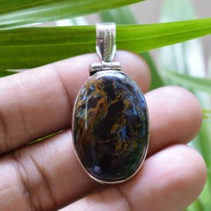 Pietersite Pendant, 925 Sterling Silver Pendant, 19×28 Oval Pietersite Gemstone Pendant, Necklace Pendant, Handmade Jewelry Gemstone Pendant | Natural genuine Pietersite pendants. Buy crystal jewelry, handmade handcrafted artisan jewelry for women.  Unique handmade gift ideas. #jewelry #beadedpendants #beadedjewelry #gift #shopping #handmadejewelry #fashion #style #product #pendants #affiliate #ad