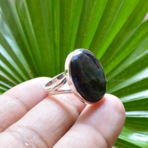 Shop Pietersite Rings! Natural Pietersite Ring, 925 Sterling Silver Ring, 15x21mm Oval Pietersite Gemstone Ring Ring, Handmade Jewelry Gemstone Ring, Size 8 US | Natural genuine Pietersite rings, simple unique handcrafted gemstone rings. #rings #jewelry #shopping #gift #handmade #fashion #style #affiliate #ad