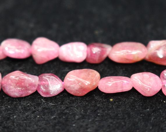 2-4mm Natural Pink Tourmaline Chip Nugget Beads,wholesale Loose Beads Supply,one Strand 15",pink Tourmaline Beads.