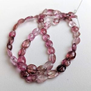 Shop Pink Tourmaline Bead Shapes! 6.5-7mm Pink Tourmaline Faceted Oval Tumble, Natural Pink Tourmaline Oval Beads, Pink Tourmaline For Necklace (6IN To 12IN Options) – PDG199 | Natural genuine other-shape Pink Tourmaline beads for beading and jewelry making.  #jewelry #beads #beadedjewelry #diyjewelry #jewelrymaking #beadstore #beading #affiliate #ad